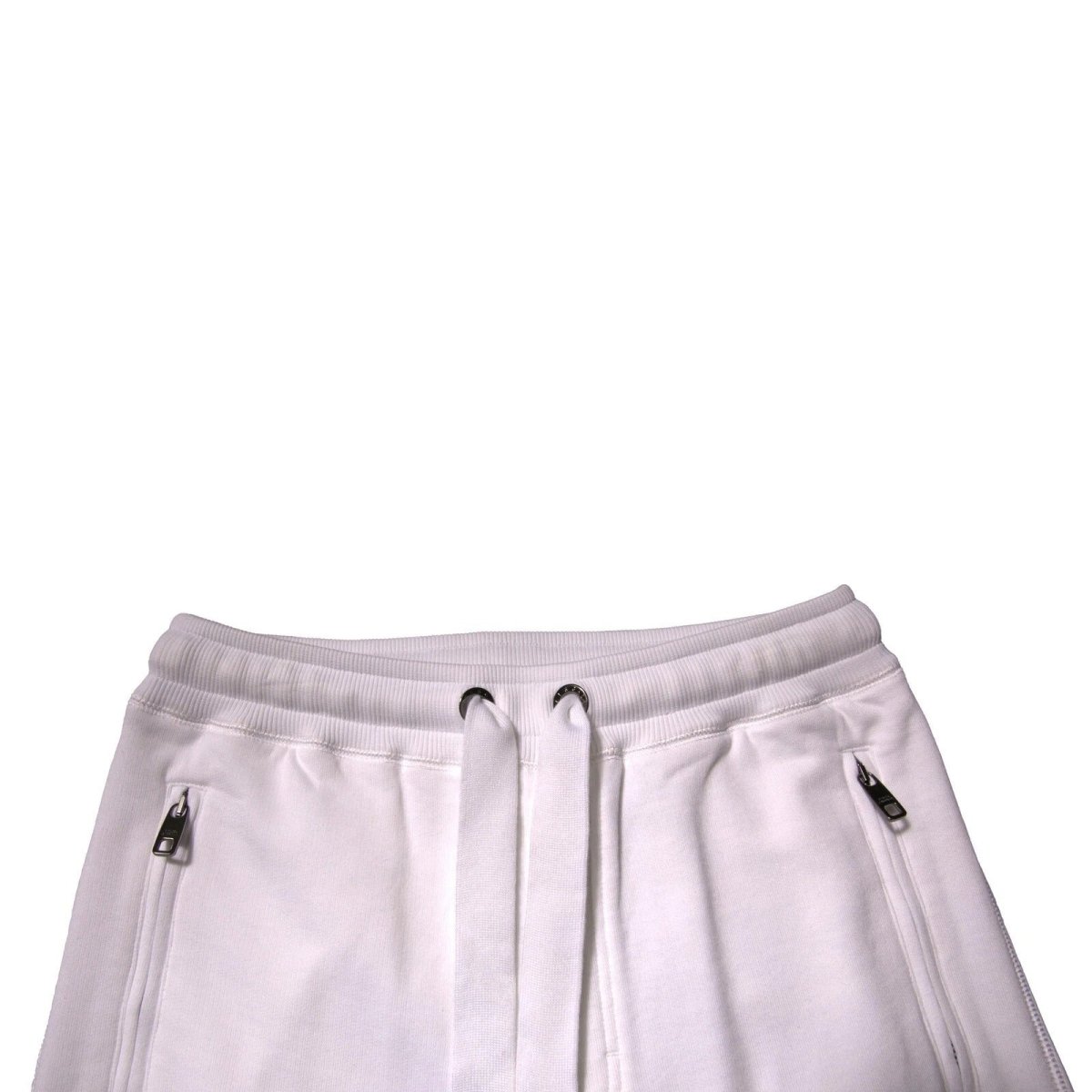 Dolce & Gabbana White Logo Tape Jogger Cotton Sweatpant Pants - The Gentlemen's Vault