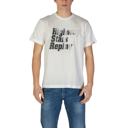 Replay White Cotton T-Shirt - The Gentlemen's Vault
