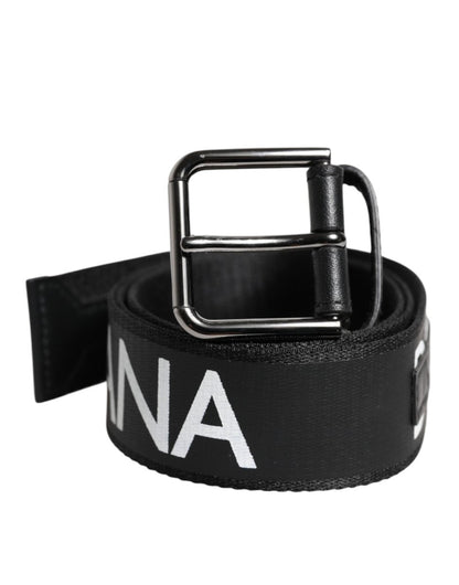 Dolce & Gabbana Black Leather Classic Metal Logo Buckle Belt - The Gentlemen's Vault
