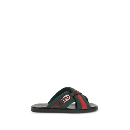 Gucci Web Sandals with Interlocking GG - The Gentlemen's Vault