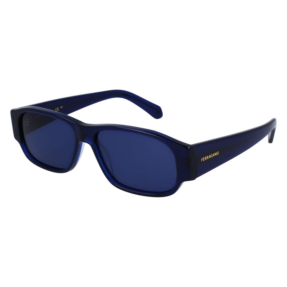 Ferragamo Blue Acetate Sunglasses - The Gentlemen's Vault
