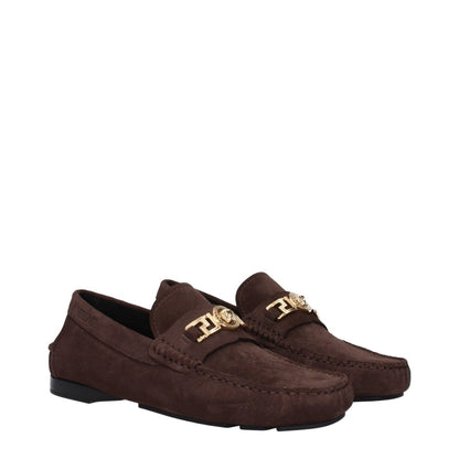 Versace Brown Leather Slip - On Loafers - The Gentlemen's Vault