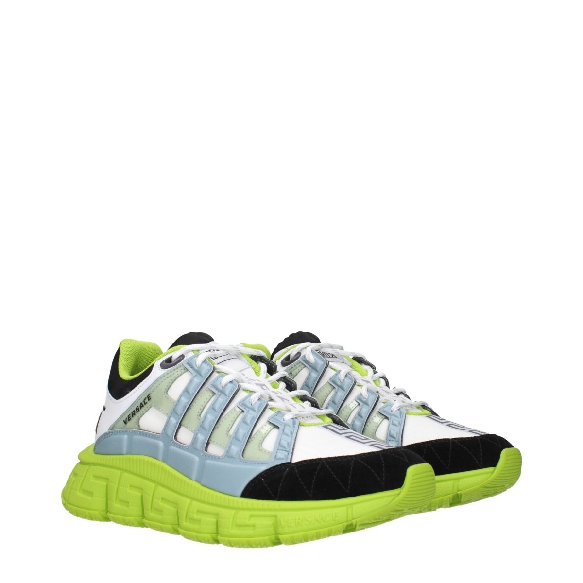 Versace White Fabric Athletic Sneakers - The Gentlemen's Vault