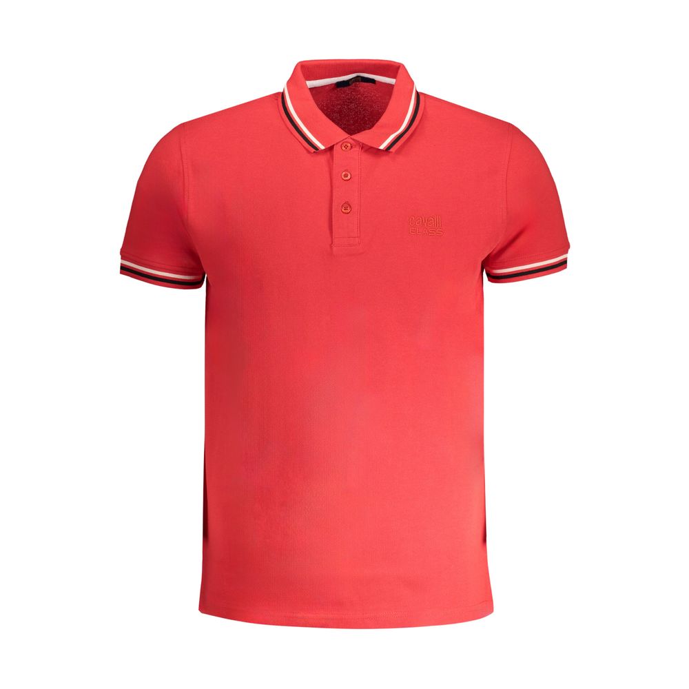 Cavalli Class Red Cotton Polo Shirt - The Gentlemen's Vault