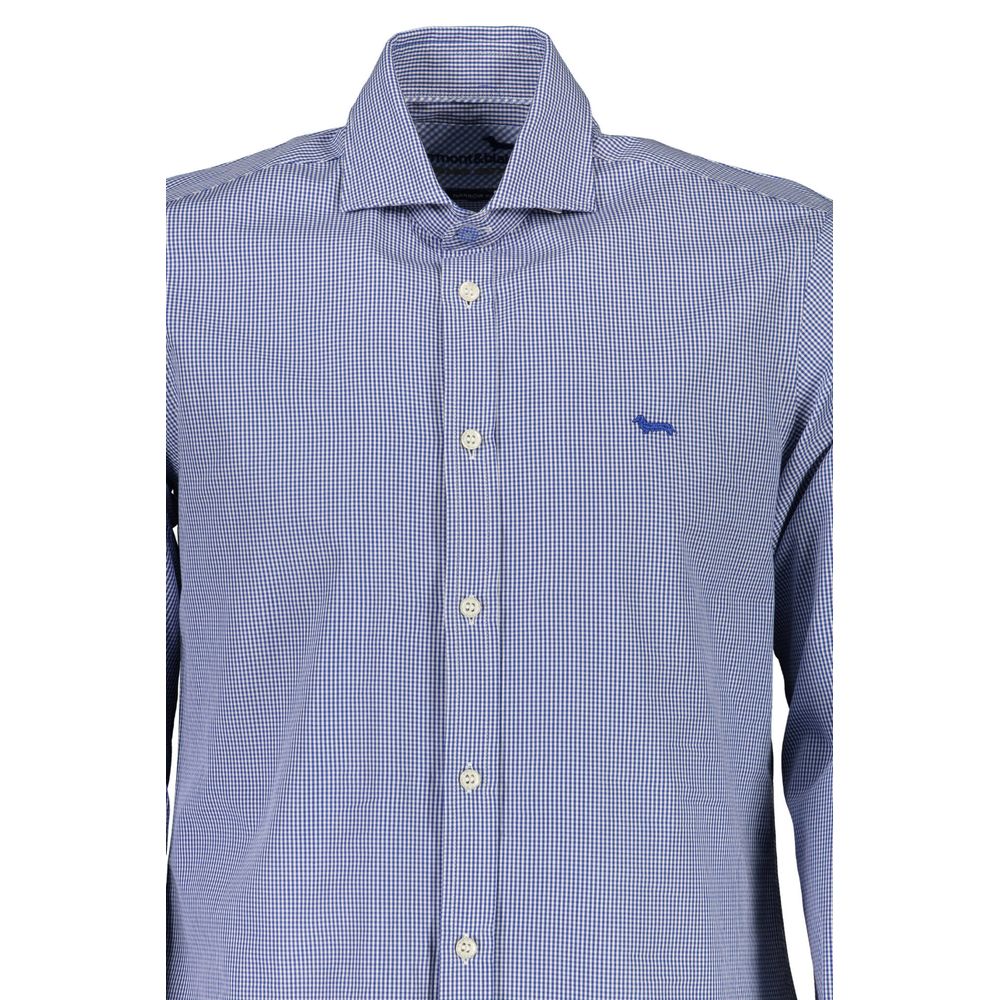 Harmont & Blaine Blue Cotton Shirt - The Gentlemen's Vault