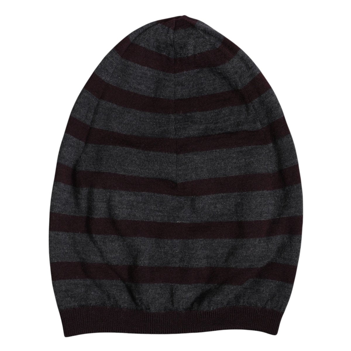Dolce & Gabbana Gray Striped Wool Knitted Winter Beanie Hat - The Gentlemen's Vault