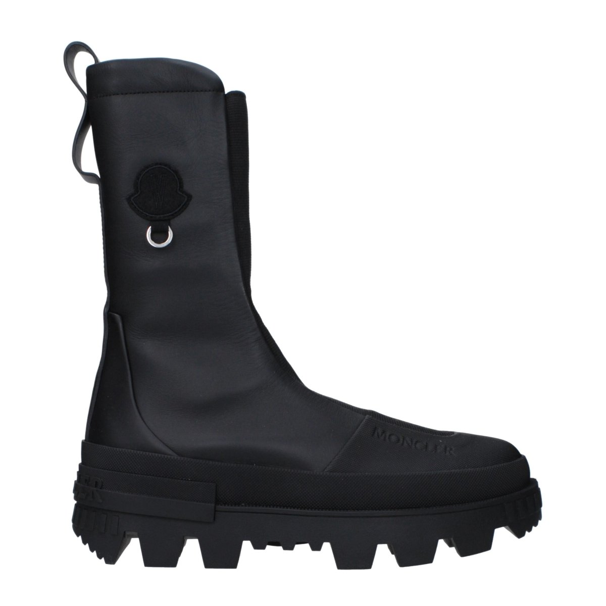 Moncler Black Leather Ankle Boots - The Gentlemen's Vault