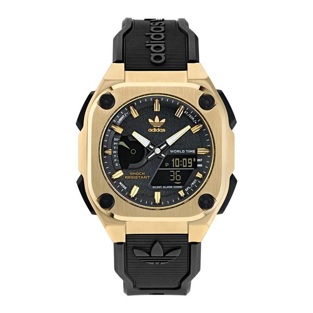 Adidas Black Synthetic Sport Watch - The Gentlemen's Vault