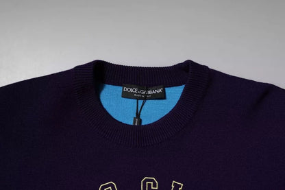Dolce & Gabbana Blue 1984 Milano CrewNeck Sweatshirt Sweater - The Gentlemen's Vault