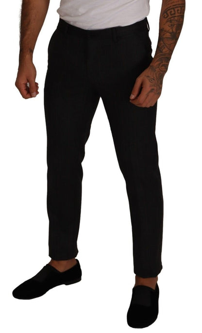 Dolce & Gabbana Gray Check Wool Formal Trouser Dress Pants - The Gentlemen's Vault