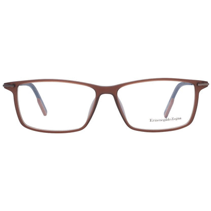 Ermenegildo Zegna Brown Men Glasses Frame - The Gentlemen's Vault