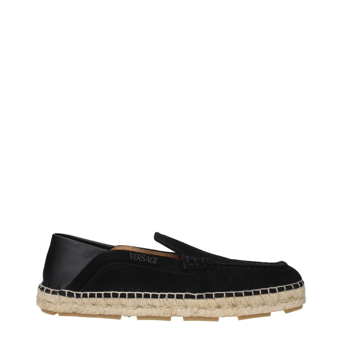 Versace Black Leather Espadrilles - The Gentlemen's Vault