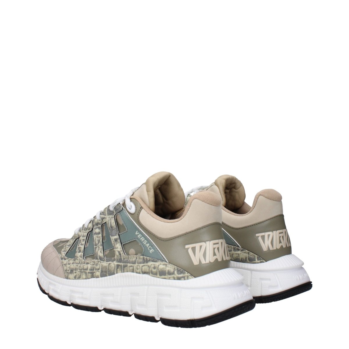 Versace Green Fabric Low Tops - The Gentlemen's Vault