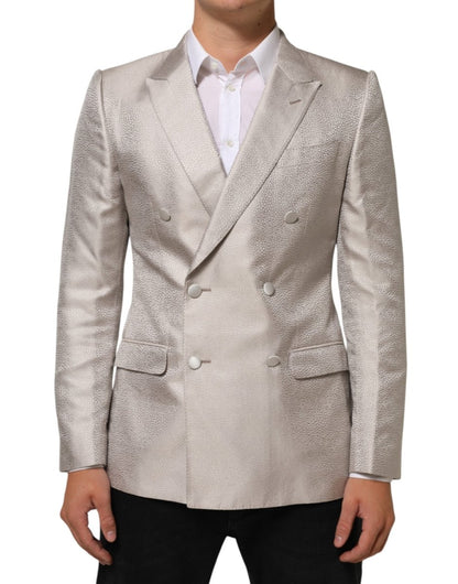 Dolce & Gabbana Beige MARTINI Double - Breasted Suit Blazer - The Gentlemen's Vault