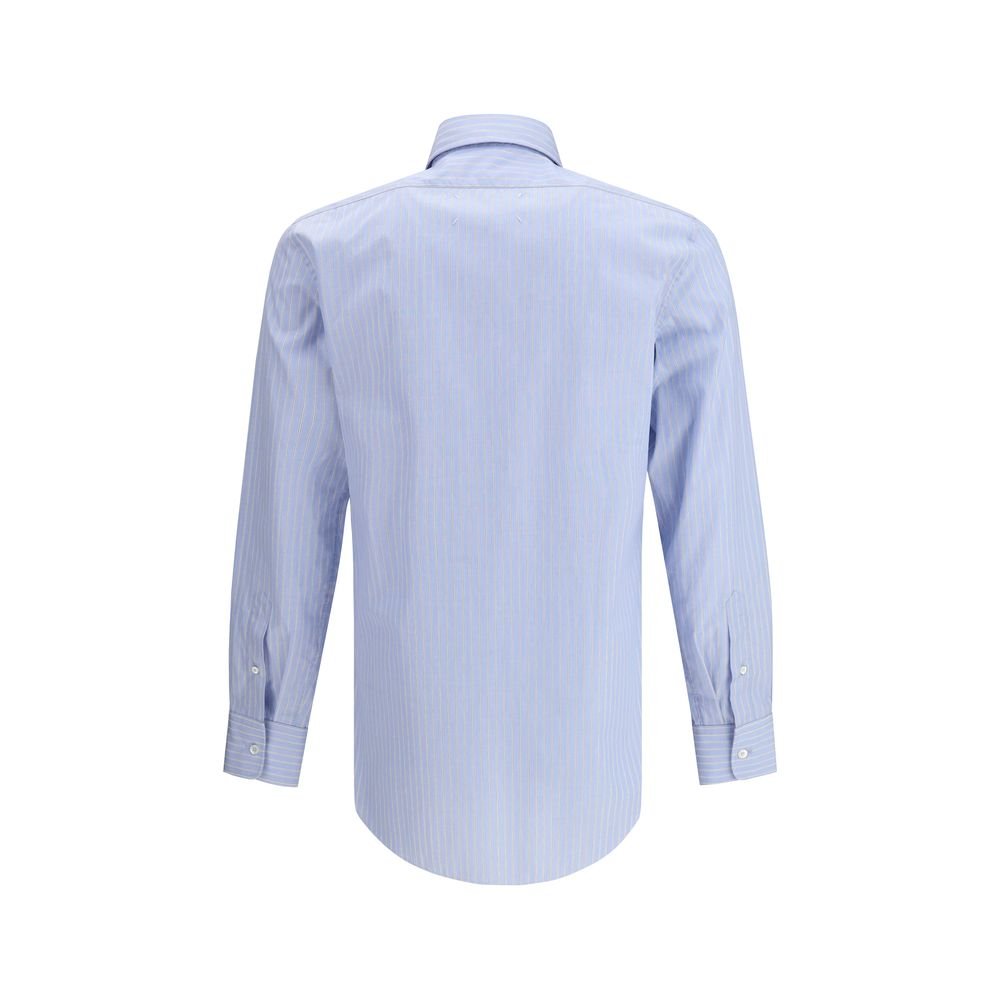 Margiela Blue Cotton Pattern Shirt - The Gentlemen's Vault