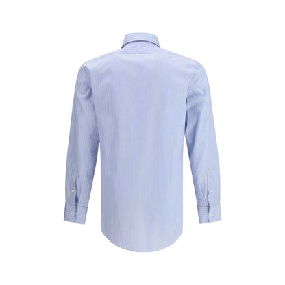 Margiela Blue Cotton Pattern Shirt - The Gentlemen's Vault