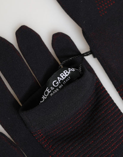 Dolce & Gabbana Black DG Logo Cotton Hands Mitten Men Gloves - The Gentlemen's Vault