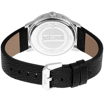 Just Cavalli Black Leather Dress Watch - The Gentlemen's Vault