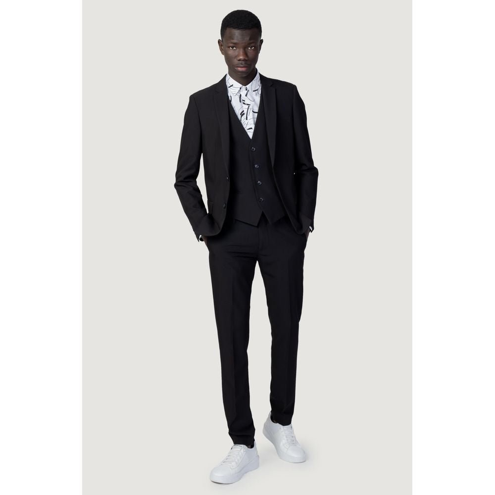 Antony Morato Black Polyester Blazer - The Gentlemen's Vault