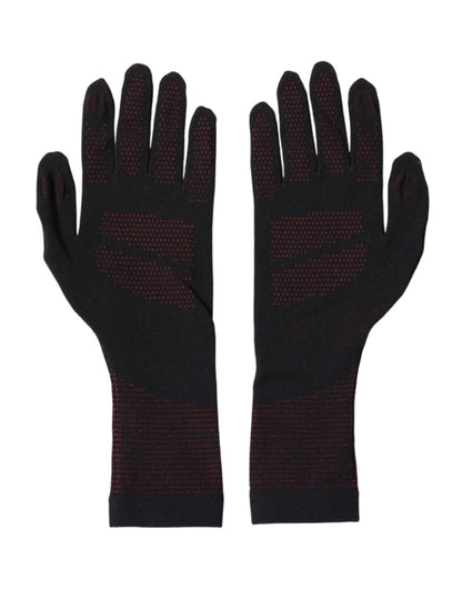 Dolce & Gabbana Black DG Logo Cotton Hands Mitten Men Gloves - The Gentlemen's Vault